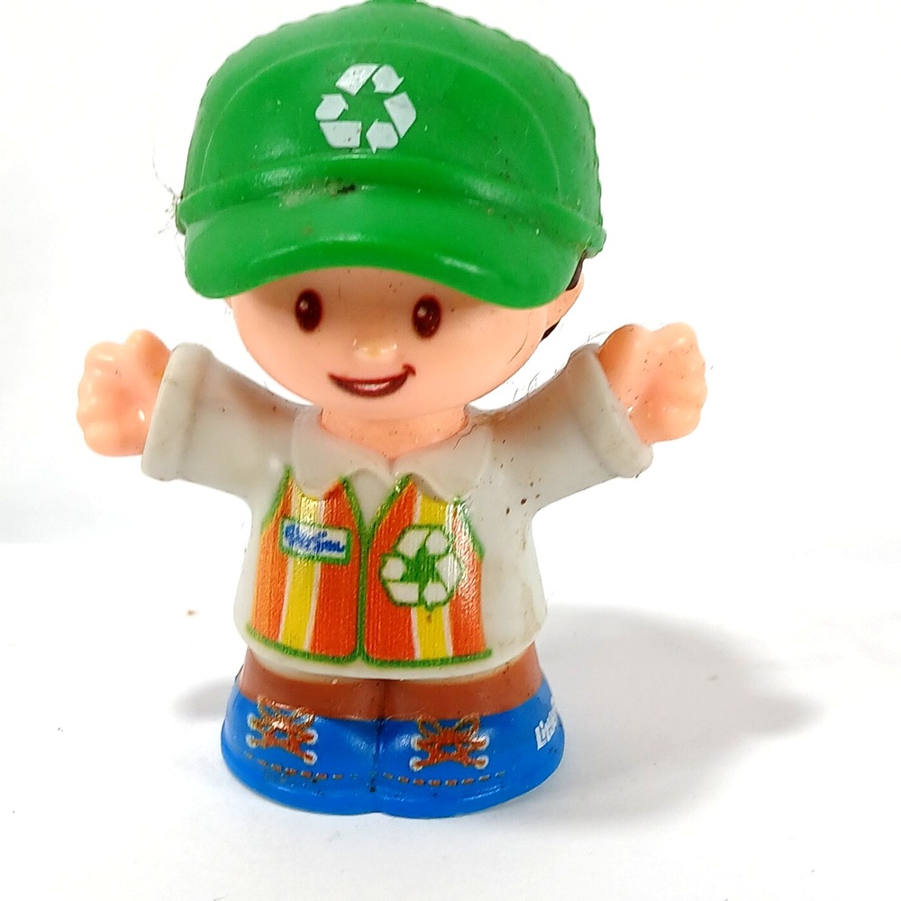Fisher Price Little People Recycle Worker Trash Man